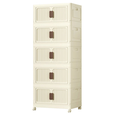 Modern Minimalist Rectangular Polypropylene Storage Cabinet 2/3/4/5-Drawer Movable For Bedroom