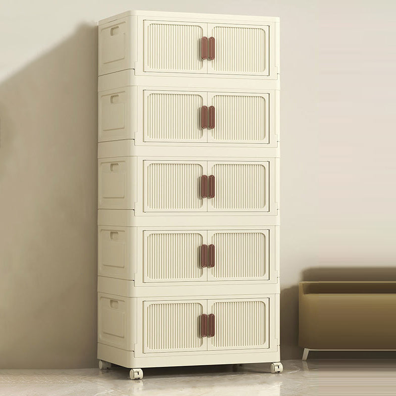 Modern Minimalist Rectangular Polypropylene Storage Cabinet 2/3/4/5-Drawer Movable For Bedroom
