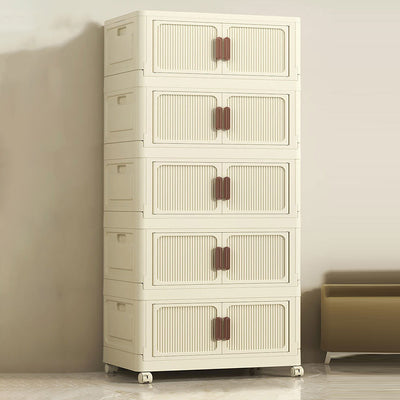 Modern Minimalist Rectangular Polypropylene Storage Cabinet 2/3/4/5-Drawer Movable For Bedroom