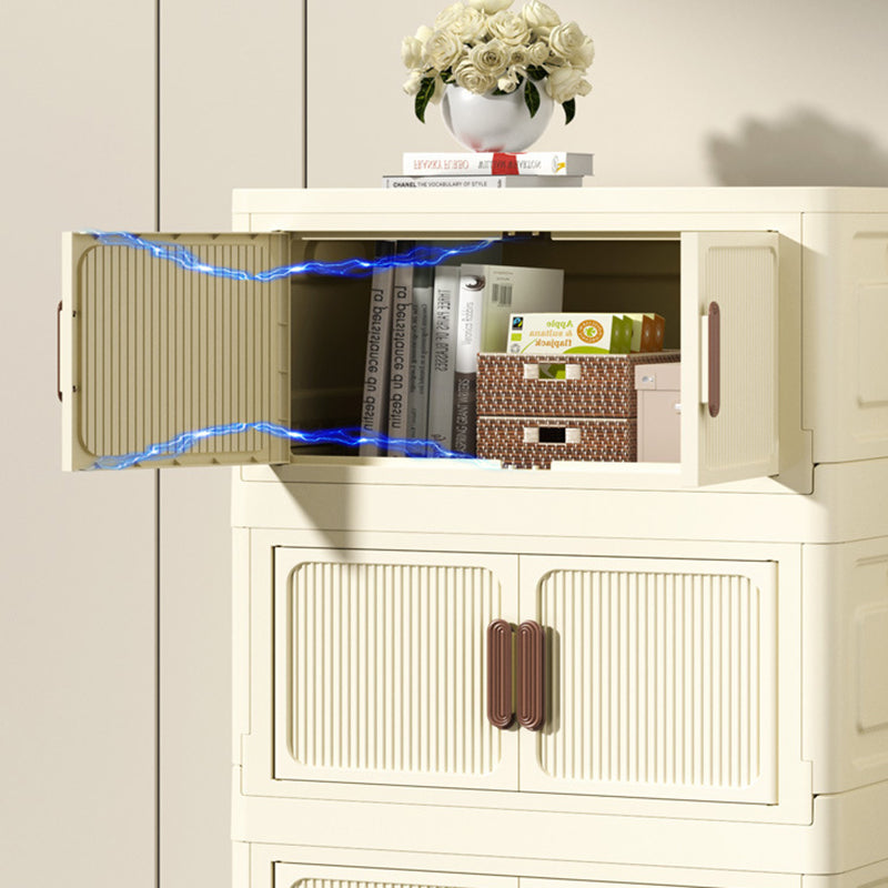 Modern Minimalist Rectangular Polypropylene Storage Cabinet 2/3/4/5-Drawer Movable For Bedroom