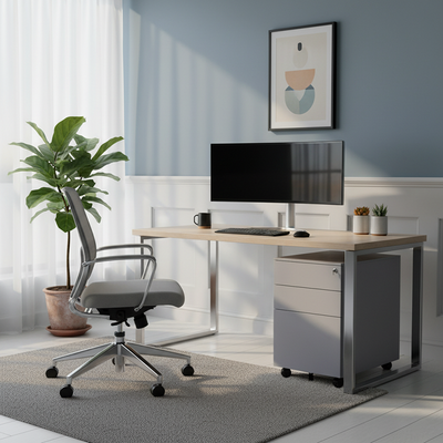 Modern Minimalist Rectangular Cold-Rolled Steel Storage Cabinet 3-Drawer Movable For Home Office