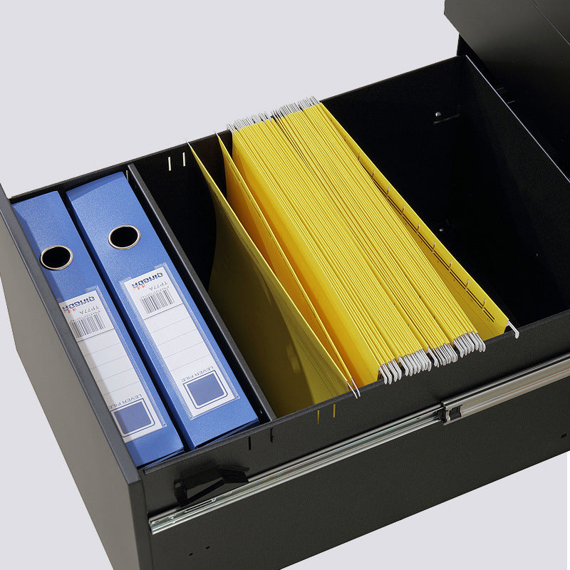 Modern Minimalist Rectangular Cold-Rolled Steel Storage Cabinet 3-Drawer Movable For Home Office