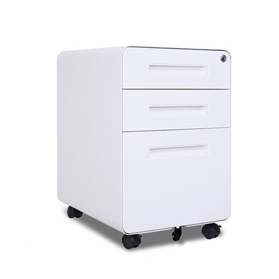 Modern Minimalist Rectangular Cold-Rolled Steel Storage Cabinet 3-Drawer Movable For Home Office