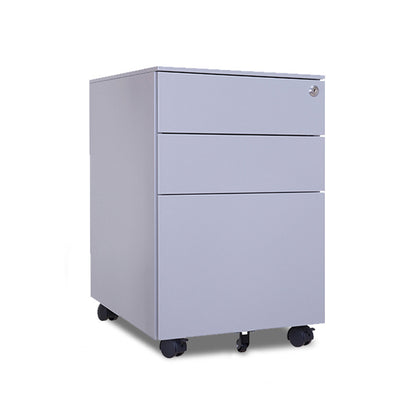 Modern Minimalist Rectangular Cold-Rolled Steel Storage Cabinet 3-Drawer Movable For Home Office