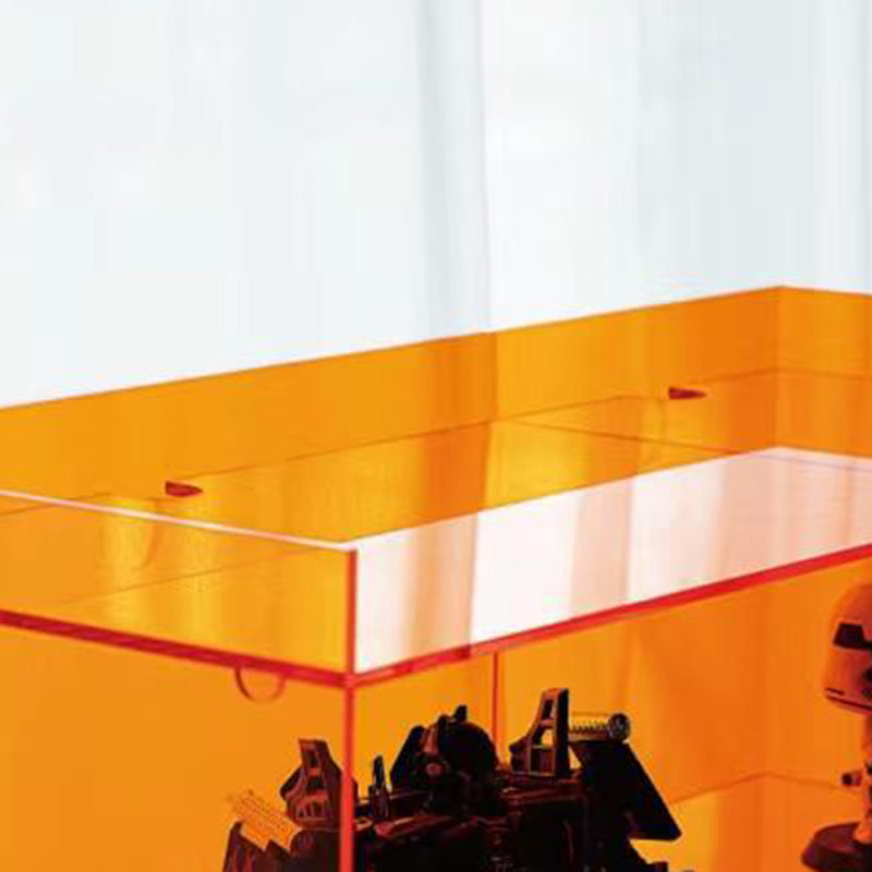 Modern Minimalist Rectangular Acrylic Bookshelves 4-Leg 9-Cabinet For Living Room