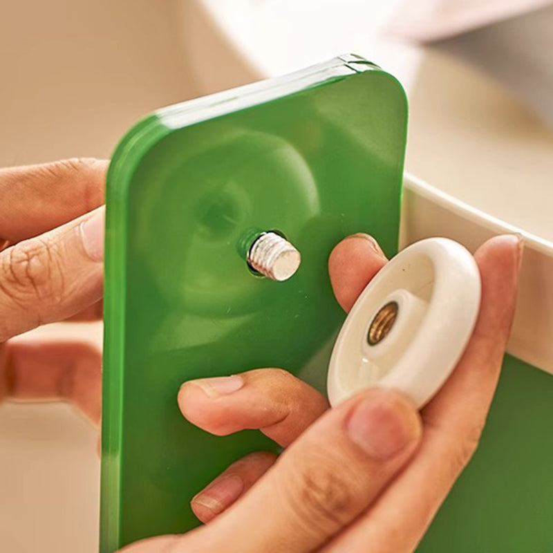 Modern Minimalist Round Acrylonitrile Butadiene Styrene End Table 2-Tier Movable For Living Room