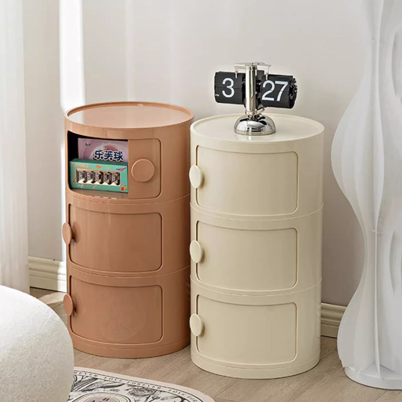 Moderner minimalistischer runder Plastiktisch 2/3-Schrank für das Schlafzimmer 