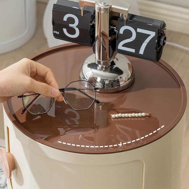 Moderner minimalistischer runder Plastiktisch 2/3-Schrank für das Schlafzimmer 
