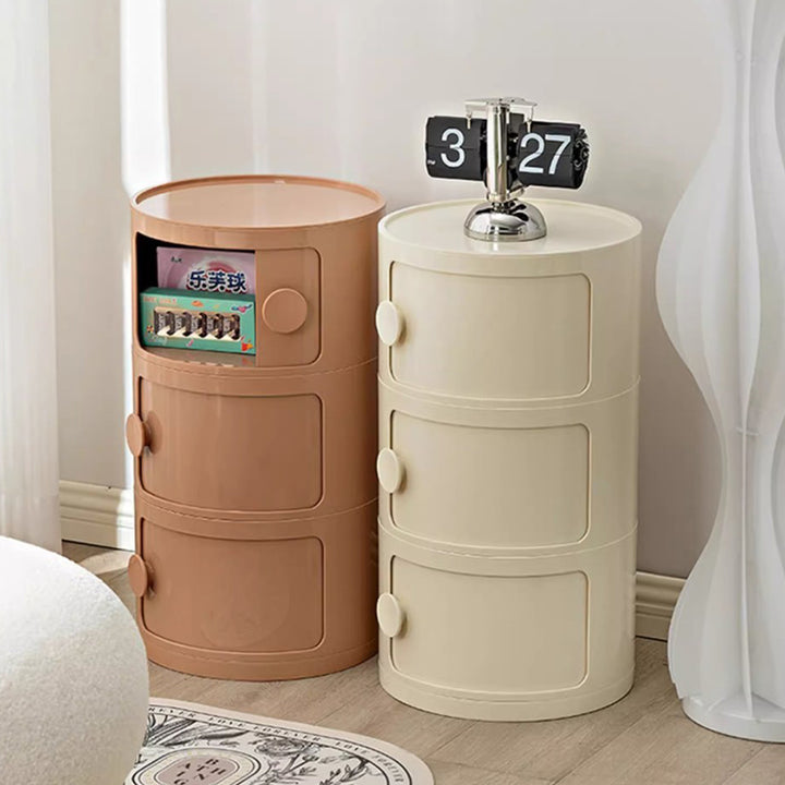 Moderner minimalistischer runder Plastiktisch 2/3-Schrank für das Schlafzimmer 