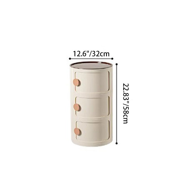 Moderner minimalistischer runder Plastiktisch 2/3-Schrank für das Schlafzimmer 