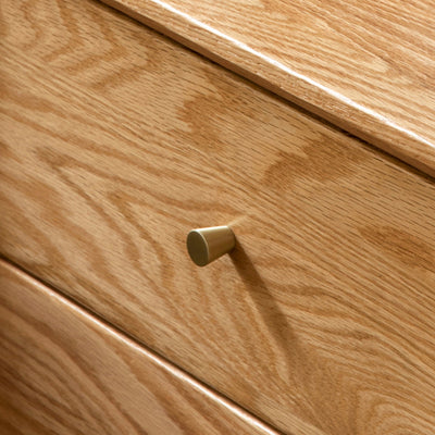 Modern Minimalist Rectangular Solid Wood Nightstand 4-Leg 2-Drawer For Bedroom