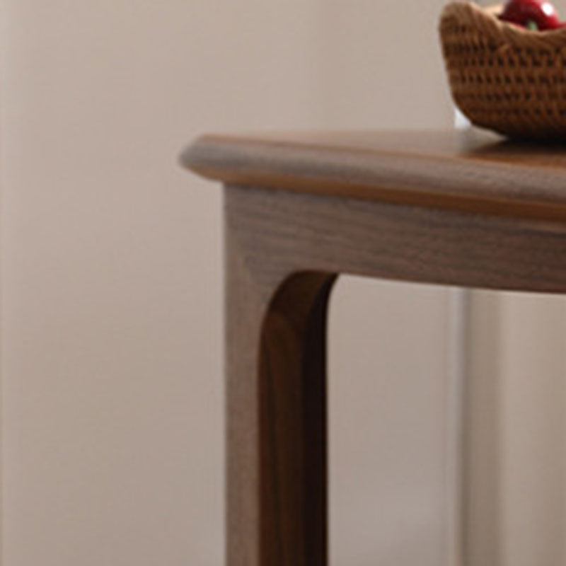 Modern Minimalist Rectangular Solid Wood End Table 2-Tier Movable For Living Room