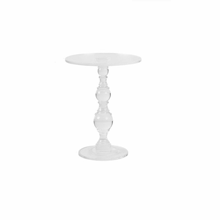 Modern Minimalist Round Tabletop Acrylic Coffee Table 1-Leg For Living Room