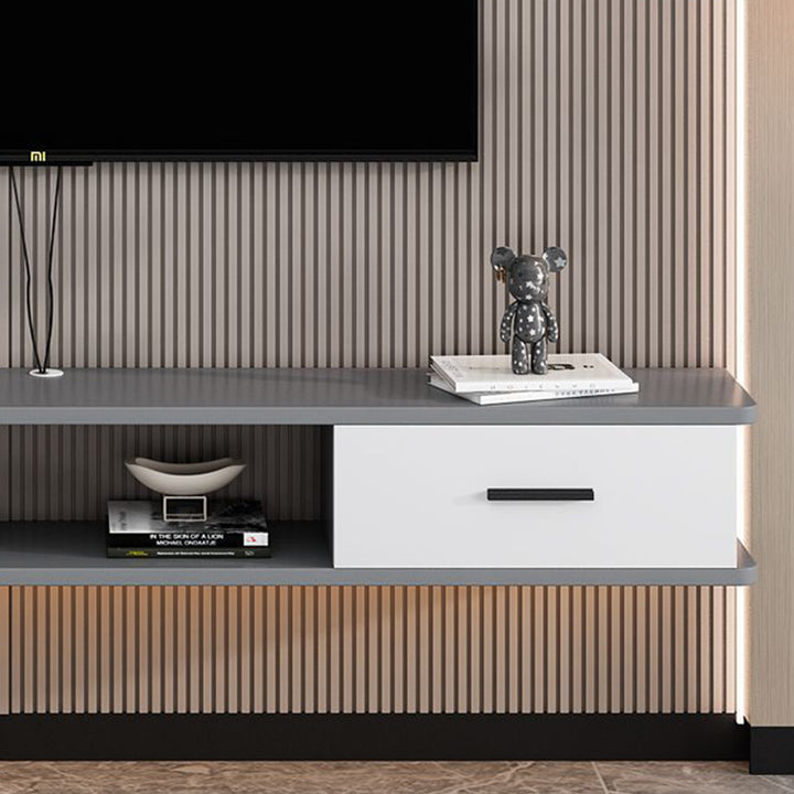 Modern Simplicity Rectangular Particle Board TV Stand 2-Drawer For Living Room