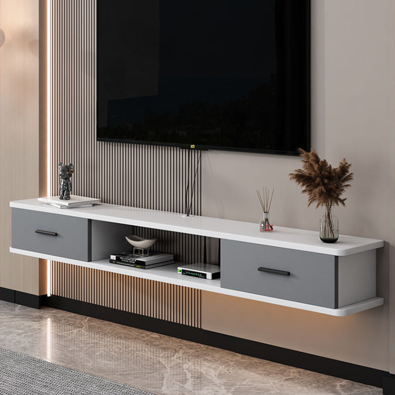 Modern Simplicity Rectangular Particle Board TV Stand 2-Drawer For Living Room