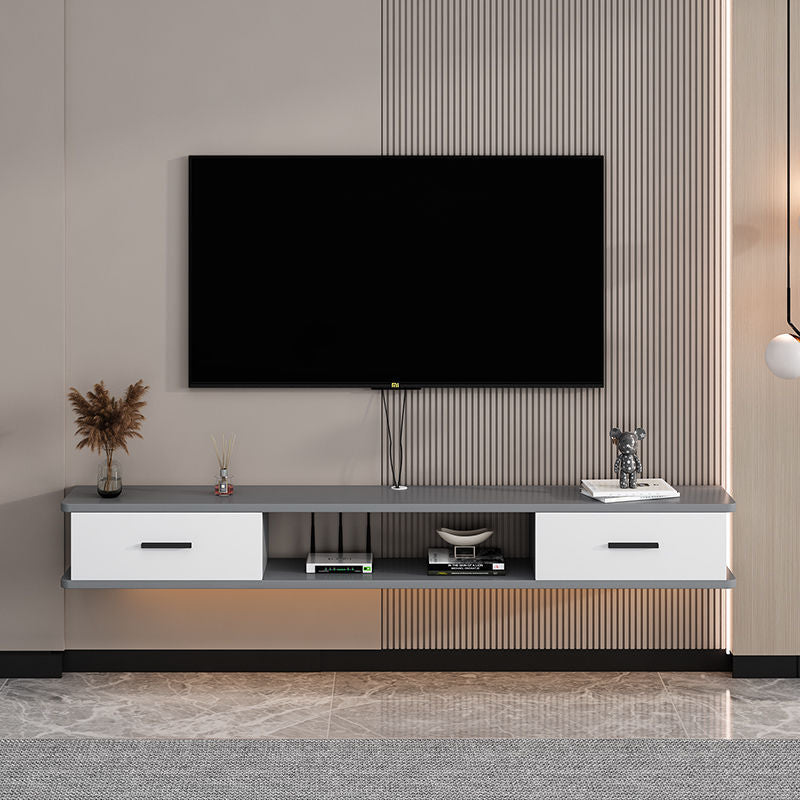Modern Simplicity Rectangular Particle Board TV Stand 2-Drawer For Living Room