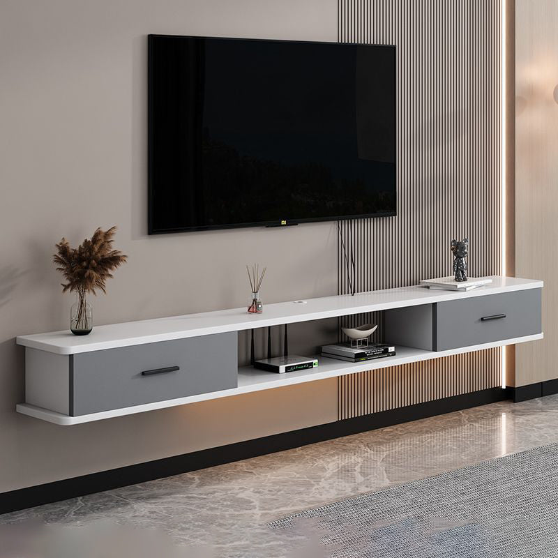 Modern Simplicity Rectangular Particle Board TV Stand 2-Drawer For Living Room