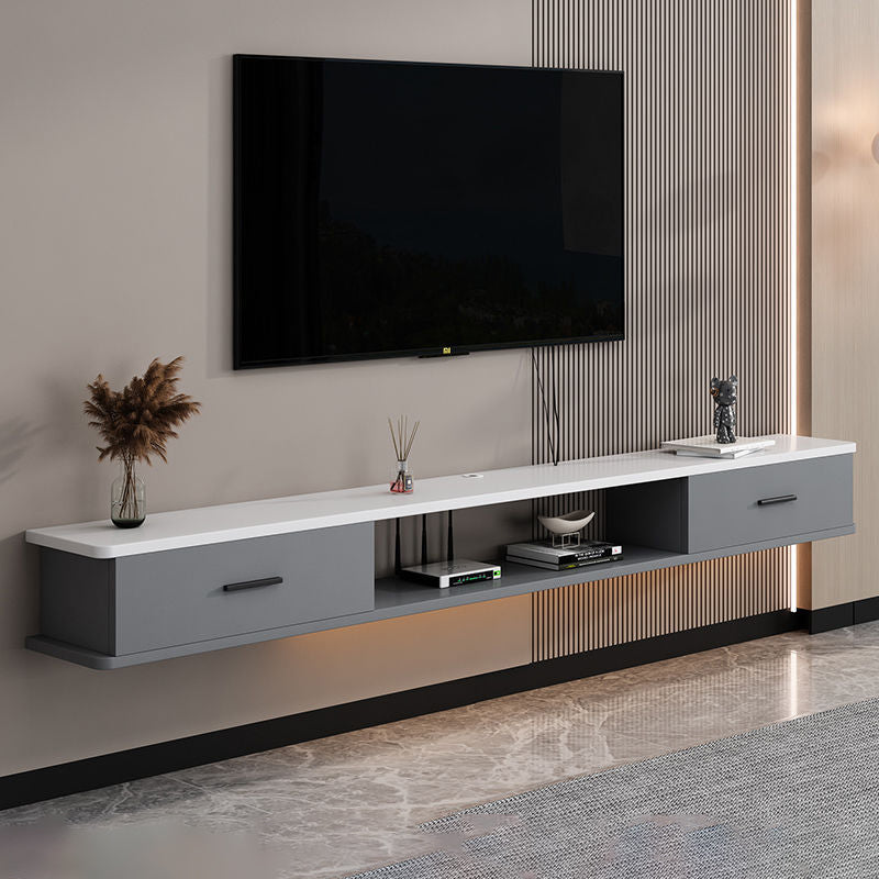 Modern Simplicity Rectangular Particle Board TV Stand 2-Drawer For Living Room