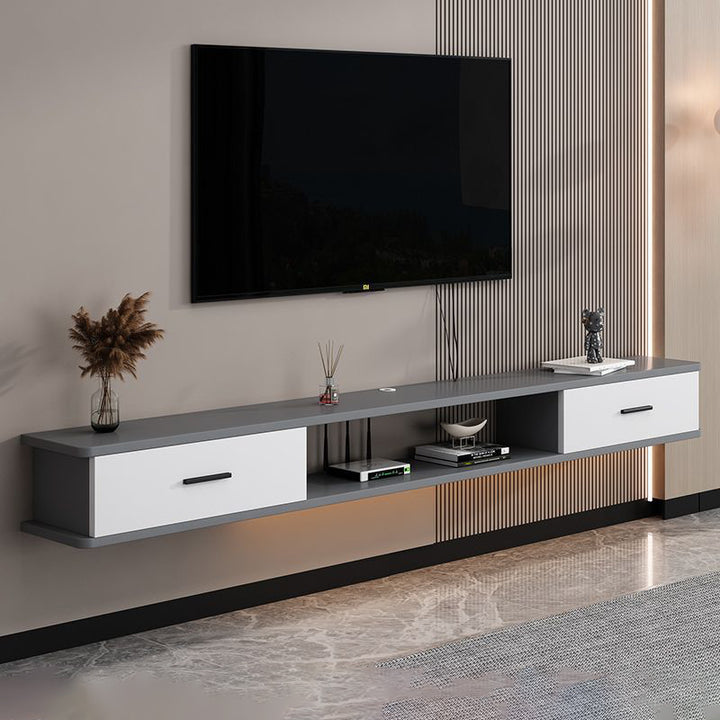 Modern Simplicity Rectangular Particle Board TV Stand 2-Drawer For Living Room