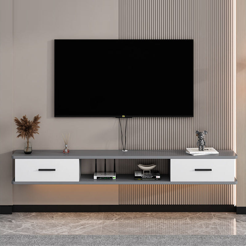 Modern Simplicity Rectangular Particle Board TV Stand 2-Drawer For Living Room