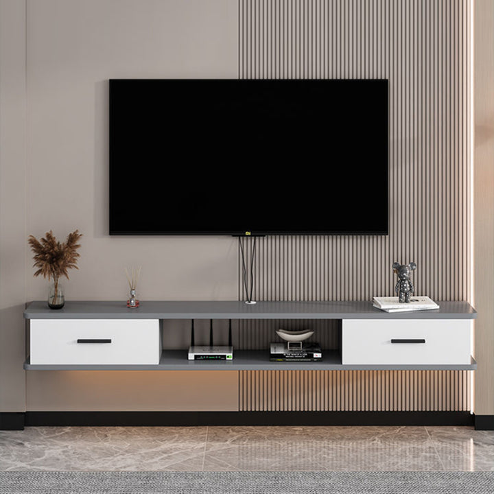 Modern Simplicity Rectangular Particle Board TV Stand 2-Drawer For Living Room