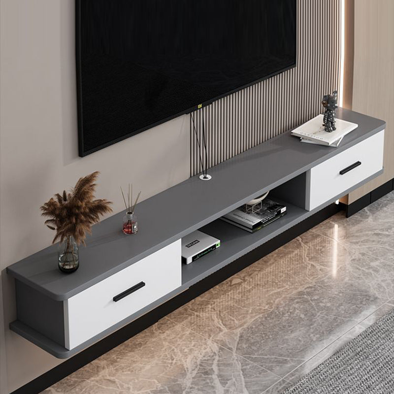 Modern Simplicity Rectangular Particle Board TV Stand 2-Drawer For Living Room