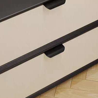 Modern Luxury Rectangle Cat Scratch Leather Pine Wood Fiberboard Nightstand 2-Drawer For Bedroom