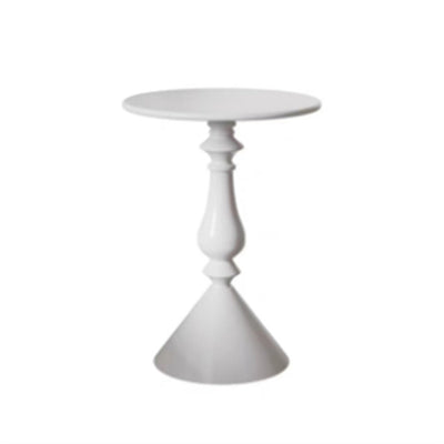 Modern Art Deco Round Carbon Steel Side Table 1-Tier For Living Room