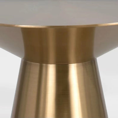 Modern Minimalist Round Stainless Steel Side Table 1-Tier For Living Room