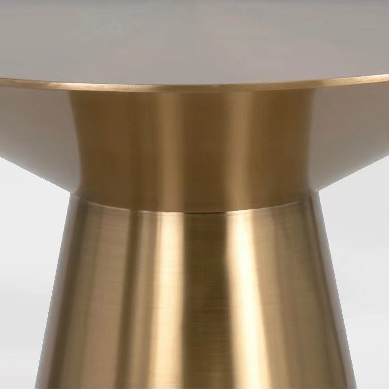 Modern Minimalist Round Stainless Steel Side Table 1-Tier For Living Room