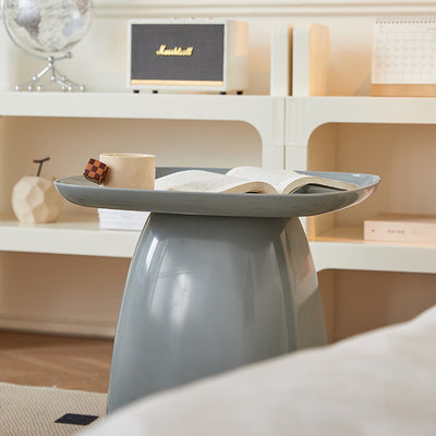 Contemporary Scandinavian Square PP Plastic Side Table 1-Tier For Living Room