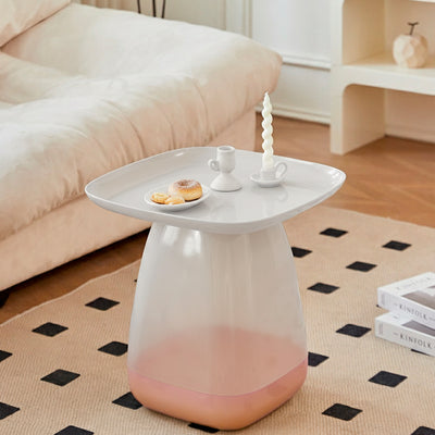Contemporary Scandinavian Square PP Plastic Side Table 1-Tier For Living Room