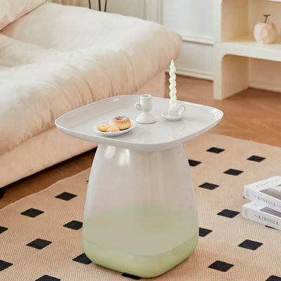 Contemporary Scandinavian Square PP Plastic Side Table 1-Tier For Living Room