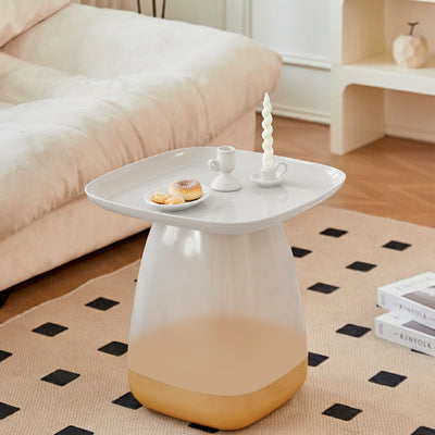 Contemporary Scandinavian Square PP Plastic Side Table 1-Tier For Living Room