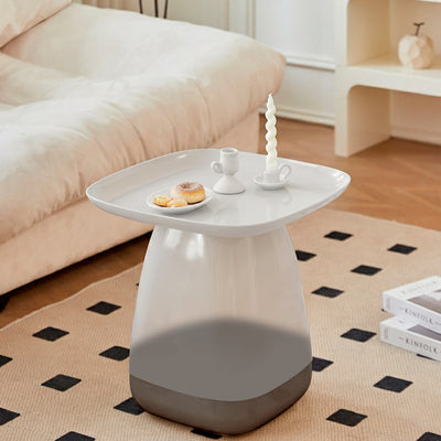 Contemporary Scandinavian Square PP Plastic Side Table 1-Tier For Living Room