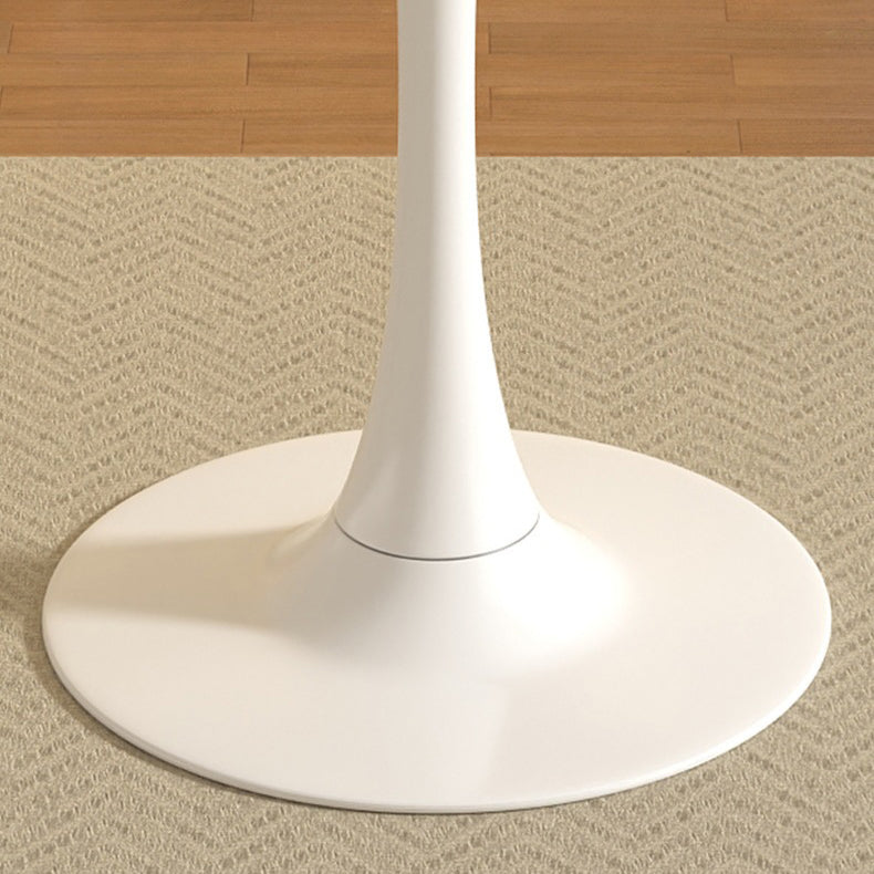 Modern Minimalist Round MDF Iron Side Table 1-Tier For Living Room