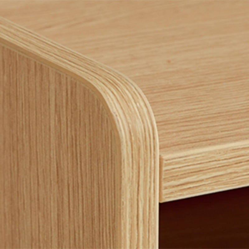 Table de chevet rectangulaire contemporaine scandinave en panneau de particules à 1 tiroir pour chambre à coucher 