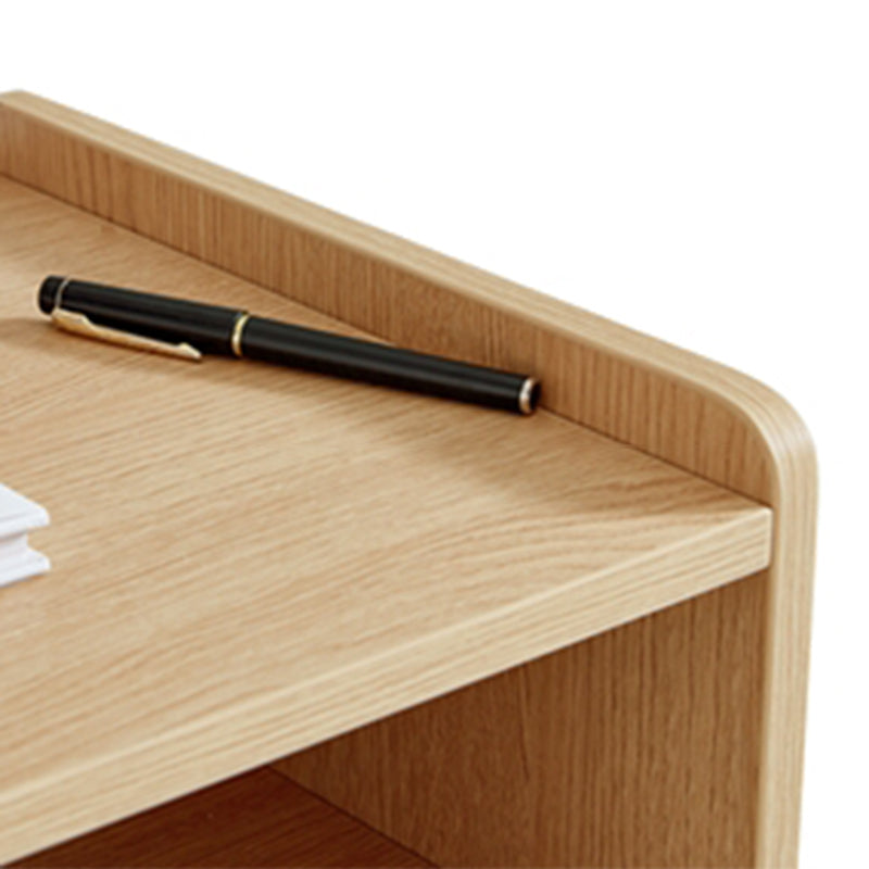 Table de chevet rectangulaire contemporaine scandinave en panneau de particules à 1 tiroir pour chambre à coucher 