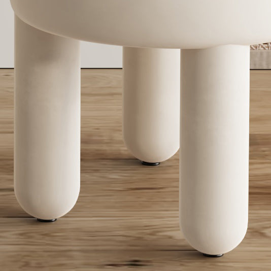 Zeitgenössisches skandinavisches gesintertes Stein-Solid-Holz-Eisen-Samt-Schwamm-Rundakzentstuhl- und Tischset für Wohnzimmer 