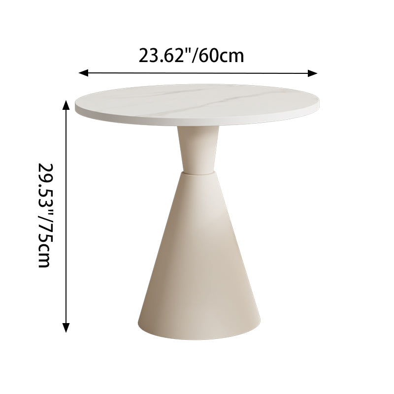 Contemporary Scandinavian Sintered Stone Solid Wood Iron Velvet Sponge Round Accent Chair & Table Set For Living Room