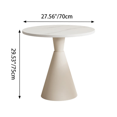 Contemporary Scandinavian Sintered Stone Solid Wood Iron Velvet Sponge Round Accent Chair & Table Set For Living Room