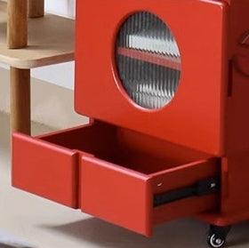 Contemporary Creative Kids Robot Shape High-density Composite Board Nightstand 2-Cabinet For Bedroom