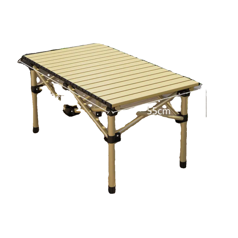 Modern Minimalist Rectangular Carbon Steel Foldable Outdoor Dining Table 1-Tier For Outdoor Patio