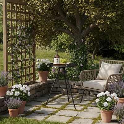 Modern Minimalist Round Acrylonitrile Butadiene Styrene Plastic Carbon Steel Height Adjustable Foldable End Table 1-Tier For Outdoor Patio