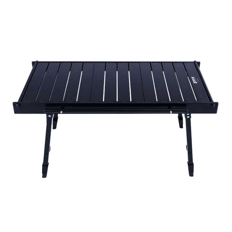 Mesa de café al aire libre plegable de aleación de aluminio rectangular industrial contemporánea de 1 nivel para patio exterior 