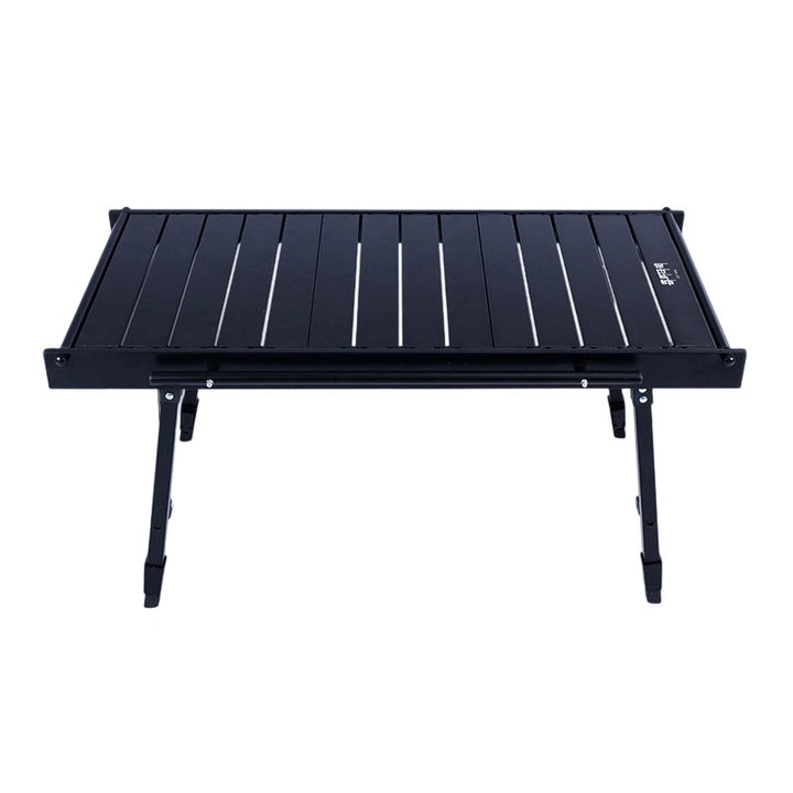 Mesa de café al aire libre plegable de aleación de aluminio rectangular industrial contemporánea de 1 nivel para patio exterior 