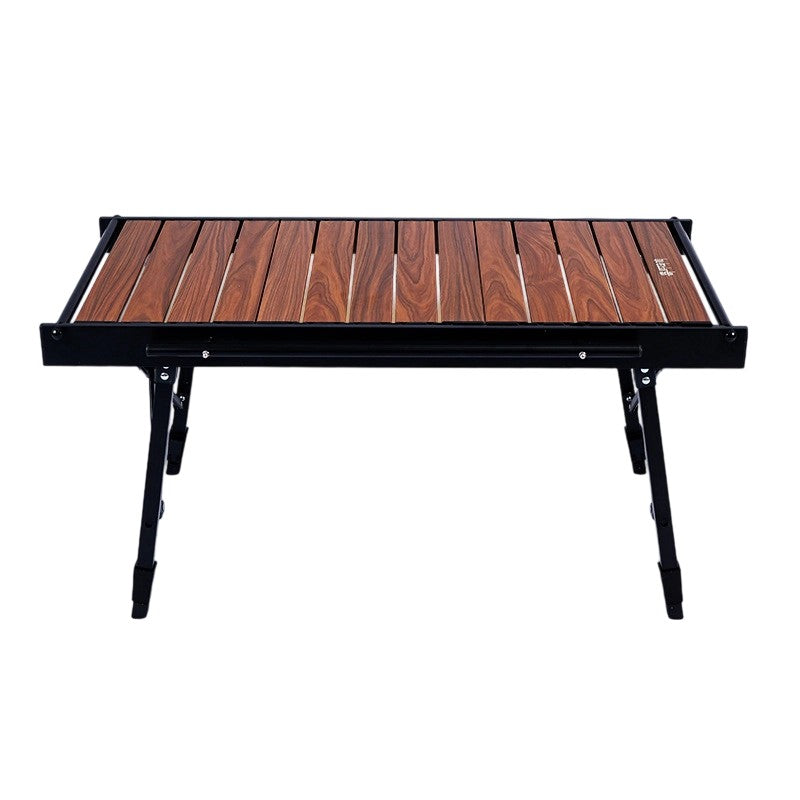 Mesa de café al aire libre plegable de aleación de aluminio rectangular industrial contemporánea de 1 nivel para patio exterior 