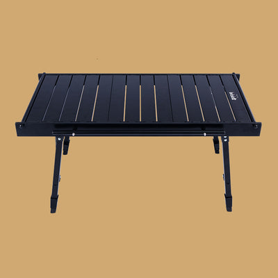 Contemporary Industrial Rectangular Aluminum Alloy Foldable Outdoor Coffee Table 1-Tier For Outdoor Patio