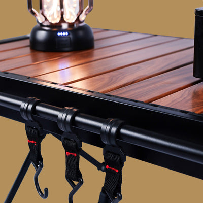 Contemporary Industrial Rectangular Aluminum Alloy Foldable Outdoor Coffee Table 1-Tier For Outdoor Patio