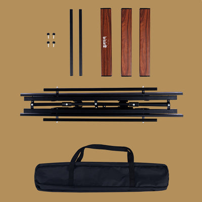 Contemporary Industrial Rectangular Aluminum Alloy Foldable Outdoor Coffee Table 1-Tier For Outdoor Patio